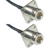 25 feet RG58 N Flange Female to N Flange Female RF Pigtail Coaxial Cable view 1