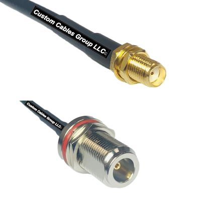 10 feet RG58 SMA Female to N Female Bulkhead RF Pigtail Coaxial Cable