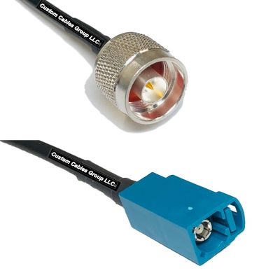 10 feet RG58 N Male to Fakra Z Female RF Pigtail Coaxial Cable