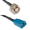 10 feet RG58 N Male to Fakra Z Female RF Pigtail Coaxial Cable view 1