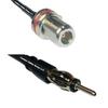 10 feet RG58 N Female Bulkhead to AM/FM Male RF Pigtail Coaxial Cable view 1