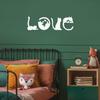 Vinyl Wall Art Decal - Cat Love - 10" x 33" - Trendy Inspirational Super Cute Cats Design Quote Sticker For Pets Lovers Living Room Kids Room Office Business Veterinary Storefront School Decor (White) view 1