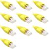 10 Feet Cat6 Slim Ethernet Network Patch Cables Yellow RJ45 m/m (10 Pack) view 1