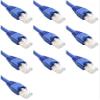 100 Feet Cat6 Slim Ethernet Network Patch Cables Blue RJ45 m/m (10 Pack) view 1