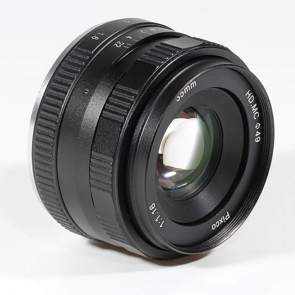 35mm F/1.6 Large Aperture HD MC Manual Prime Fixed Lens APS-C for Sony E Mount Series Mirrorless Cameras A6400 A7III A7RIII Alpha a9 Alpha 7R Alpha 7 A6300