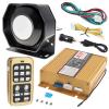ePathChina DC12V 200W 18 Sound Loud Car Warning Alarm Police Siren Horn Speaker with MIC System and Remote Control view 1