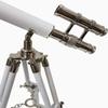 Nautical Marine Vintage Collection White Leather Telescope Tabletop Movie view 3