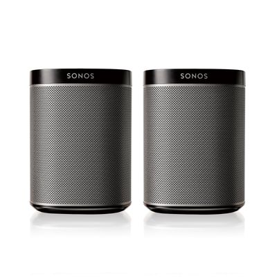 SONOS Play:1 2-Room Streaming Music Starter Set Bundle (Black) (Renewed)