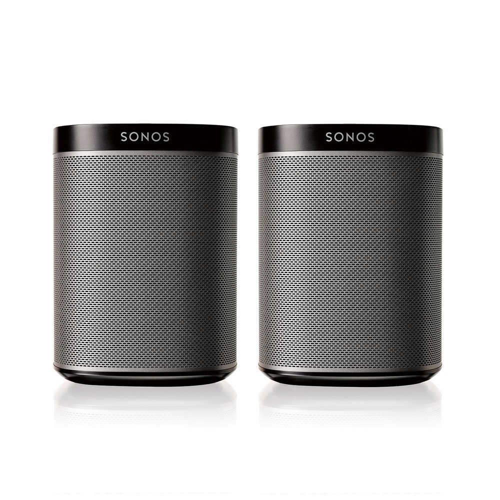SONOS Play:1 2-Room Streaming Music Starter Set Bundle (Black) (Renewed)