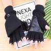 USB Powered Heating Pattern, Heated Gloves, USB Hand Warmers Winter Warm, Sports Laptop Computer Gloves 2 in 1 Full & Fingerless Mitten for Women Men Girls Boys,B view 1