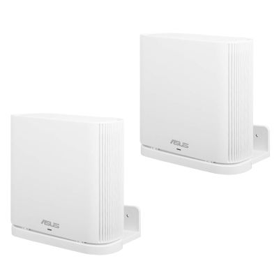 Wall Mount Holder for ASUS ZenWiFi AX Whole-Home Tri-Band Mesh WiFi 6 System (XT8)(CT8)(XT9),Simple and Sturdy Wall Mount Holder Stand Bracket by HOLACA (2 Pack, White)