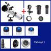 114mm Telescopes for Astronomy Beginners,Astronomical Telescope,Portable Travel Telescope for Beginners,Kids and Adult with Aluminum Telescopic Bracket (Color : Package 3) view 2