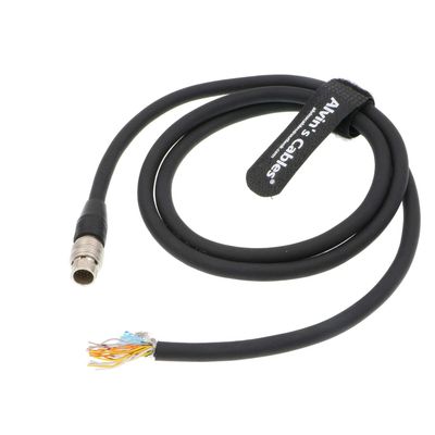 Alvin's Cables Hirose 20 Pin Male HR25A-9P-20P to Open End Shield Cable for Camera ENG Lens 1M