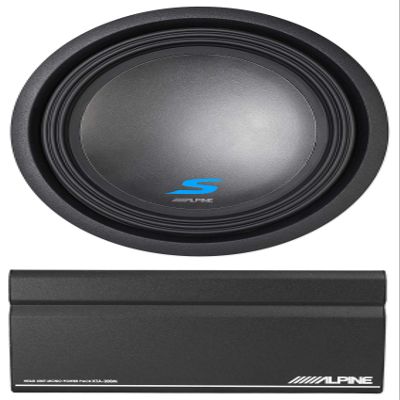 Alpine S-W12D2 12" 1800w Car Audio Subwoofer Sub+Mono Amp Power Pack Amplifier