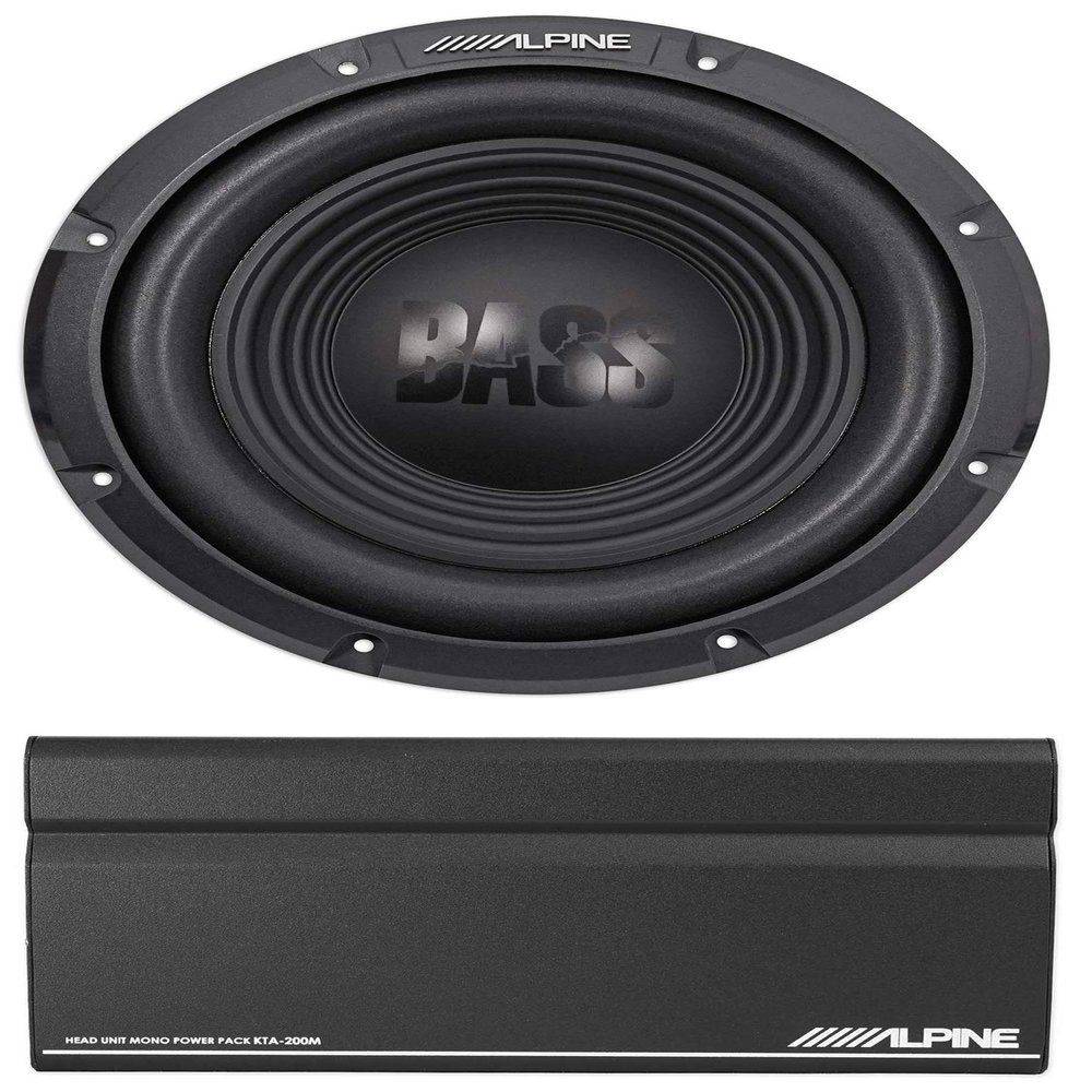 Alpine W10S4 10" 750w Car Audio Subwoofer Sub+Mono Amp Power Pack Amplifier