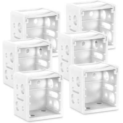 6 Pack 1 Inch Mini Blind Brackets White Window Blinds Headrail Mounting