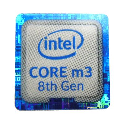 Intel Core m3 8th Gen Sticker 18 x 18mm / 11/16" x 11/16" [1068]