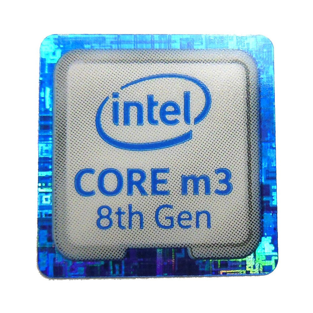 Intel Core m3 8th Gen Sticker 18 x 18mm / 11/16" x 11/16" [1068]