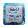 Intel Core m3 8th Gen Sticker 18 x 18mm / 11/16" x 11/16" [1068] view 1