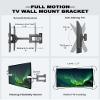 Full Motion TV Wall Mount Bracket, Dual Articulating Swivel Extension Arm for Most 26-55 Inch LED, LCD, OLED Flat Curved TVs with Max VESA 400x400mm, Holds up to 99 lbs by ERGO TAB, Black (EBMF3) view 2