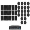 Rockville 4-Zone Matrix Amp+20 6" Black Ceiling+18 Wall Speakers 4 Restaurant view 1