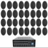 Rockville CCL6T Bundle: (32) 6 in 70V Commercial Ceiling Speakers, Rock Matrix 4-Zone 70V Amplifier with Matrix Source Routing, for Restaurants and Offices, 33-Items view 1