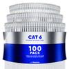 Maximm Cat 6 Ethernet Cable 1.5 ft (100-Pack) - High-Speed LAN Cable, Internet Cable, Patch Cable, and Network Cable - UTP, 10Gbps, 550MHz Ethernet Cord - White view 1
