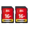 GIGASTONE 16GB SD Card 2-Pack UHS-I U1 Class 10 SDHC Memory Card High-Speed Full HD Video Compatible with Canon, SPYPOINT TACTACAM WOSPORTS Trail Camera, with 2 Mini Cases view 1