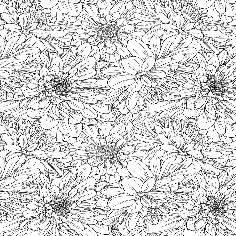 Ceramic Decals - Daisy (Black, 19 x 13 inch)