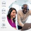 Leitner LH375 3-in-1 Wireless Office Headset with Mic Computer, Telephone, and Cell Phone Headset 5 Year Warranty Dual-Ear view 3