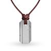 Wazoo Viking Whetstone Pendant, Knife Sharpener Necklace, Arkansas Novaculite on Leather Cord, Norse Inspired Knotwork, Made in the USA (Plain) view 1