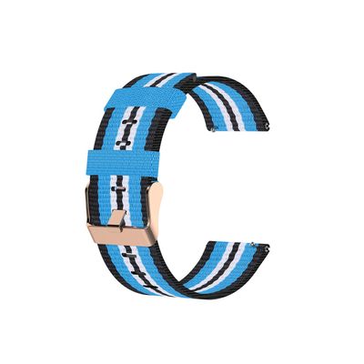 22mm Canvas Quick Release Watch Band Strap Compatible with Garmin Forerunner 745 /Vivoactive 4 Washable Replacement Sport Straps Sport Wristbands for Forerunner 745 GPS Running watch (SkyBlue)