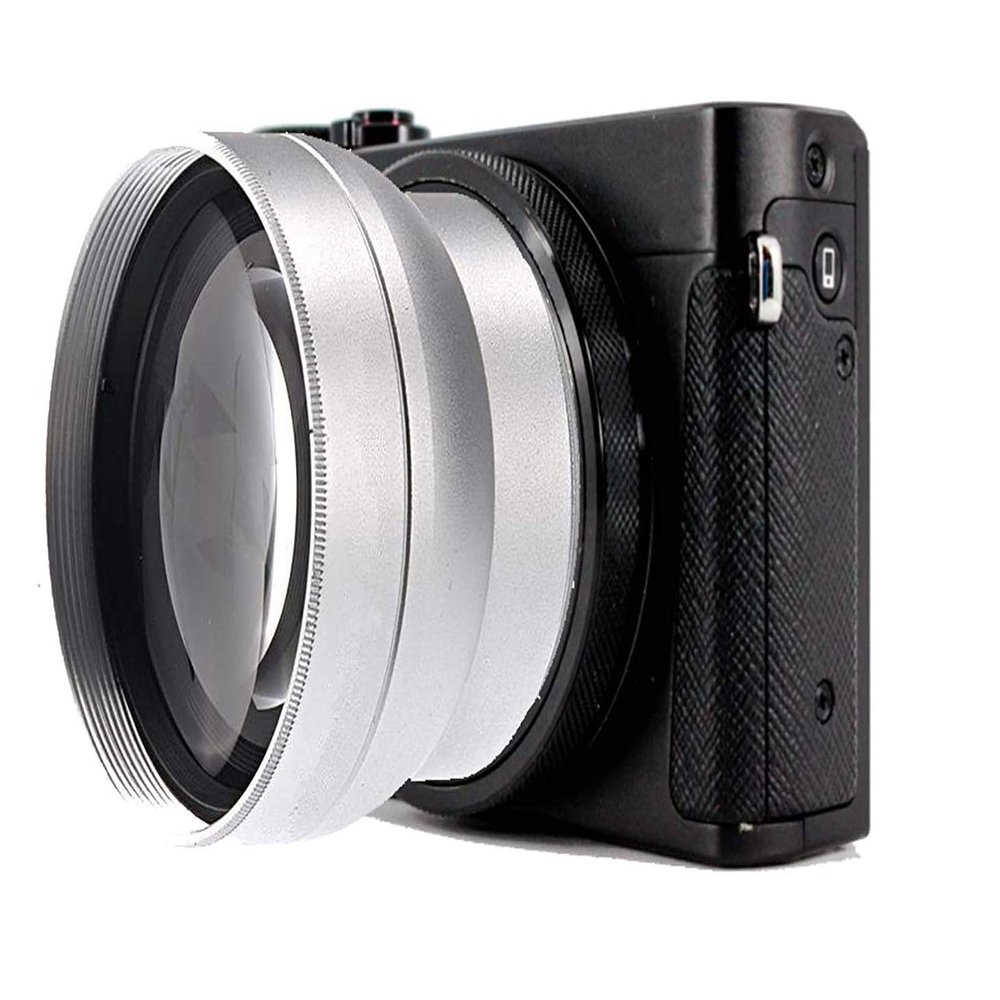 0.5X Wide Angle Lens for Canon PowerShot G5X, G7X Mark II, and G7X Mark III (Includes Lens Adapter & More)