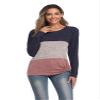 Andongnywell Women's Long-Sleeved one-Neck Loose Twist Casual T-Shirt Casual Soft Knot Side Twists Knit Blouse Top (Blue 1,Small) view 2