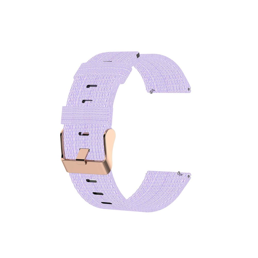 22mm Canvas Quick Release Watch Band Strap Compatible with Garmin Forerunner 745 /Vivoactive 4 Washable Replacement Sport Straps Sport Wristbands for Forerunner 745 GPS Running watch (Purple)