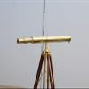 64" Floor Standing Brass Harbor Master Telescope Nautical w/Tripod Stand view 3