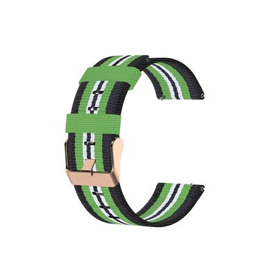 22mm Canvas Quick Release Watch Band Strap Compatible with Garmin Forerunner 745 /Vivoactive 4 Washable Replacement Sport Straps Sport Wristbands for Forerunner 745 GPS Running watch (Lime)