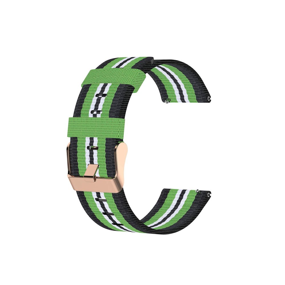 22mm Canvas Quick Release Watch Band Strap Compatible with Garmin Forerunner 745 /Vivoactive 4 Washable Replacement Sport Straps Sport Wristbands for Forerunner 745 GPS Running watch (Lime)