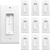 BestMounts - 10 Pack Brush Wall Plates Cable Pass Through - Decora Style Single Gang Brush Plate for Behind Wall Cable Management - Wall Cable Pass Through Insert for Wires, HDTV, HDMI & Home Theater view 1