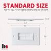 BestMounts - 10 Pack Brush Wall Plates Cable Pass Through - Decora Style Single Gang Brush Plate for Behind Wall Cable Management - Wall Cable Pass Through Insert for Wires, HDTV, HDMI & Home Theater view 2