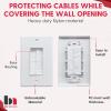 BestMounts - 10 Pack Brush Wall Plates Cable Pass Through - Decora Style Single Gang Brush Plate for Behind Wall Cable Management - Wall Cable Pass Through Insert for Wires, HDTV, HDMI & Home Theater view 3