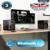 Majority D40 Active Bookshelf Speakers | Powered Stereo Studio Speakers | Powerful Amplified 2.0 Channel Sound | Bluetooth, Optical, RCA, USB & Aux Playback | Digital Controls | HiFi Speakers view 3