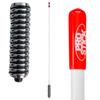Prostick 2` Foot Fiberglass White CB Radio Antenna with Heavy Duty Stainless Steel Spring view 1