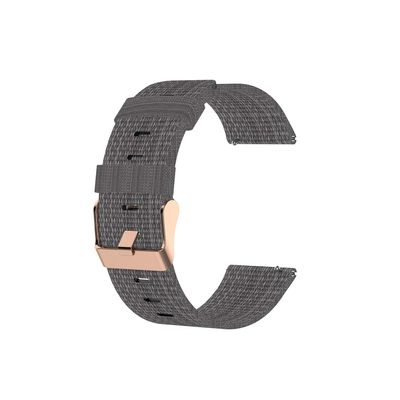 22mm Canvas Quick Release Watch Band Strap Compatible with Garmin Forerunner 745 /Vivoactive 4 Washable Replacement Sport Straps Sport Wristbands for Forerunner 745 GPS Running watch (Gray)