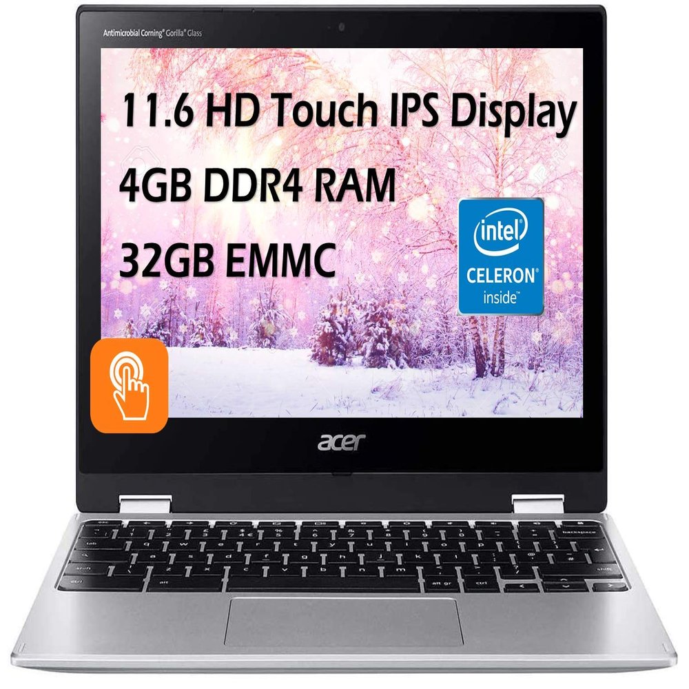 Acer 11.6" Touchscreen Convertible Spin 311 Chromebook Laptop, 32GB Storage, Silver (CP311-3H-K23X)