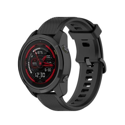 BabyValley Case Compatible with Garmin Forerunner 745 Case Screen Protector Slim TPU Plated Case Bumper Shell Protective Cover for Forerunner 745 (Black)