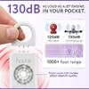 HOOTIE Personal Safety Alarm for Women, Men and Kids 130dB Personal Alarm Keychain, Pull Pin Safety Alarm Keychain with Strobe Light, Self-Defense Alarm for Campus, Travel and Running White view 2