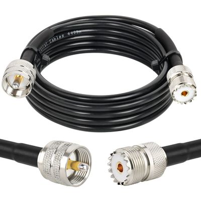 MOOKEERF PL-259 UHF CB Coax Cable - 10FT, RG58 PL-259 UHF Male to Female Low Loss Antenna Extension Jumper for HAM Radio, Antenna Analyzer, Dummy Load, SWR Meter