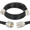 MOOKEERF PL-259 UHF CB Coax Cable - 10FT, RG58 PL-259 UHF Male to Female Low Loss Antenna Extension Jumper for HAM Radio, Antenna Analyzer, Dummy Load, SWR Meter view 1