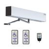 Handicap Door Opener Pair with 2 Slim Hardwired Stainless Steel Push Plate Swithes view 1